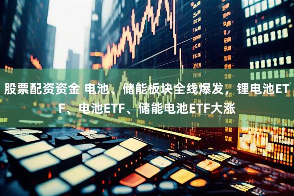 股票配资资金 电池、储能板块全线爆发，锂电池ETF、电池ETF、储能电池ETF大涨