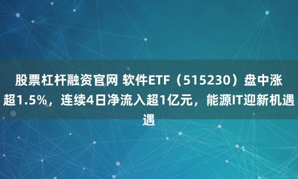 股票杠杆融资官网 软件ETF（515230）盘中涨超1.5%，连续4日净流入超1亿元，能源IT迎新机遇
